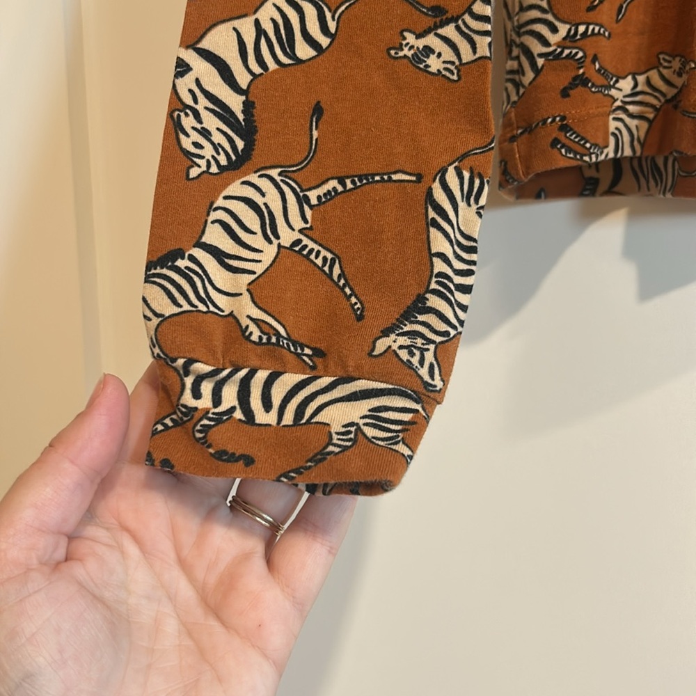 Maeve / Anthropologie Zebra Mock Neck Top - Picture 3 of 6